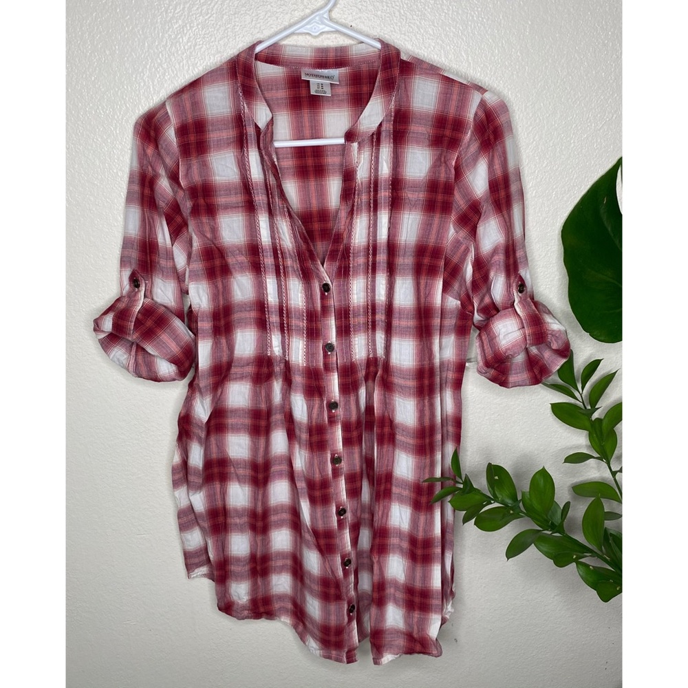 Red & White Flannel Maternity